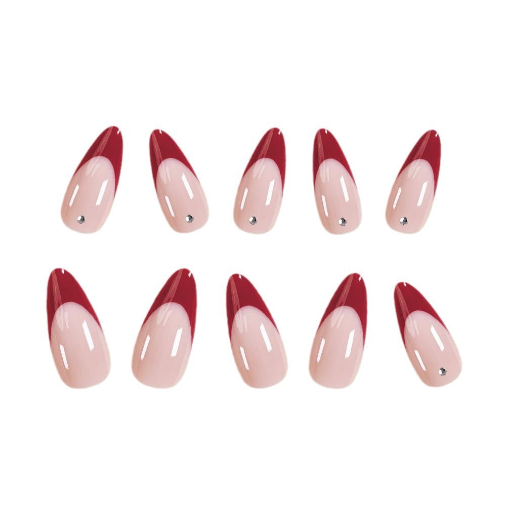 Red French Armor Simple Nail Sticker