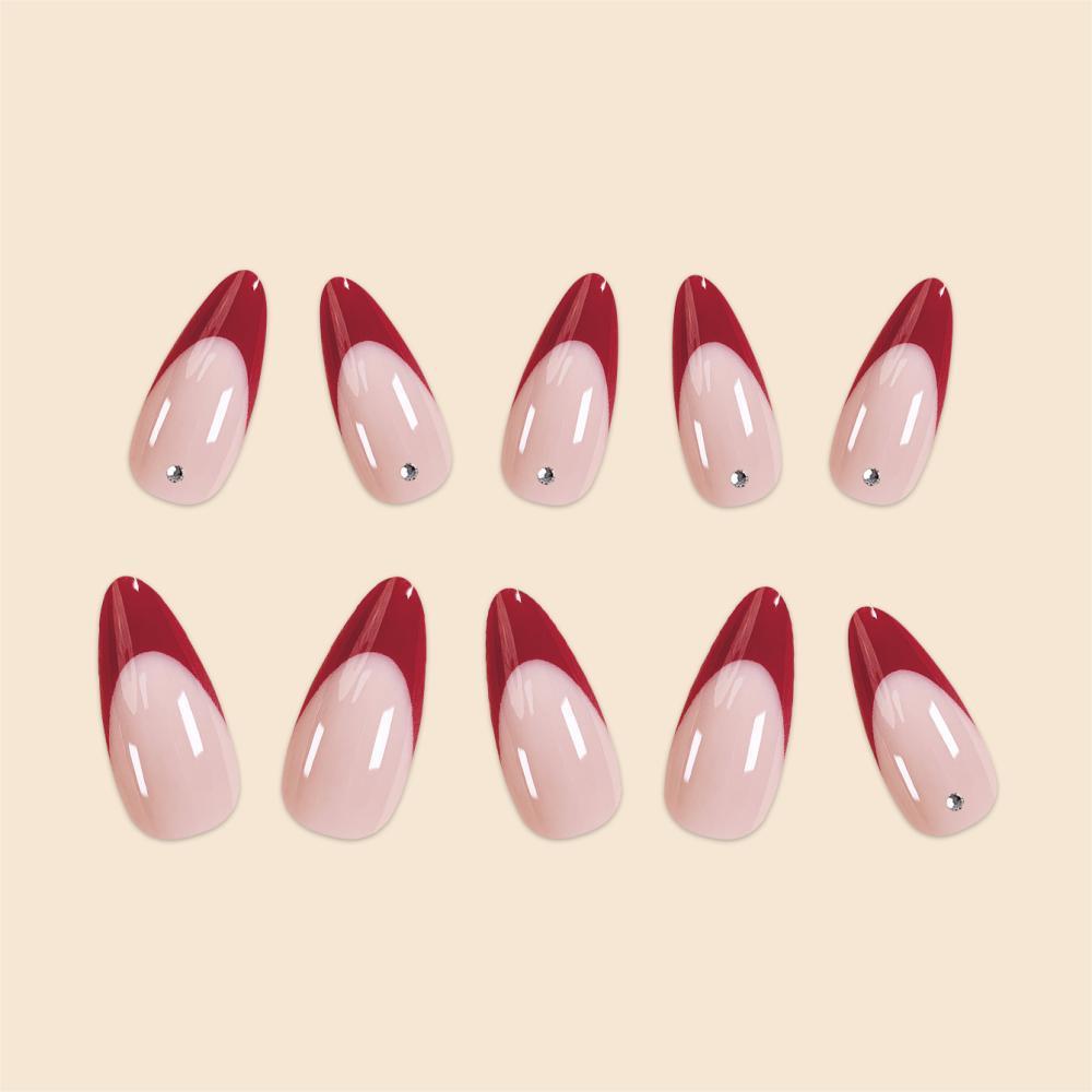 Red French Armor Simple Nail Sticker